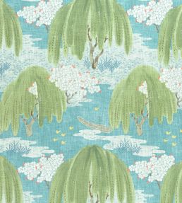 Willow Tree Fabric by Anna French Turquoise