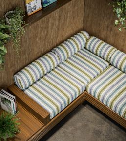 Willowbourne Fabric by Clarke & Clarke Periwinkle/Aqua/Lime