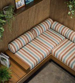 Willowbourne Fabric by Clarke & Clarke Spice/Sky
