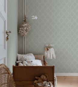 Wilma Wallpaper by Sandberg Sage Green
