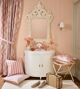 Wilson Stripe Wallpaper by Scalamandre Peach