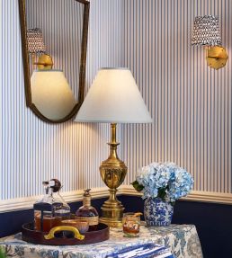 Wilson Stripe Wallpaper by Scalamandre Sky