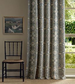 Wilton Warp Print Fabric by Morris & Co Indigo