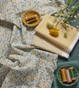 Wiltshire Blossom Fabric by Liberty Flax Flower
