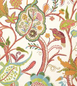 Windsor Wallpaper by Thibaut Cream And Red