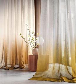 Winona White Fabric by Casamance Petrole