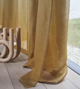Winona White Fabric by Casamance Petrole