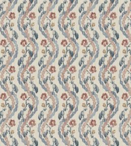 Winter Garden Fabric by Zoffany Indigo/Red