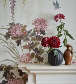 Wisteria Bloom Mural by 1838 Wallcoverings Heather