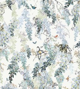 Wisteria Falls Wallpaper by Sanderson Aqua