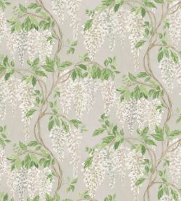 Wisteria Walk Wallpaper by Nina Campbell Stone/White/Green