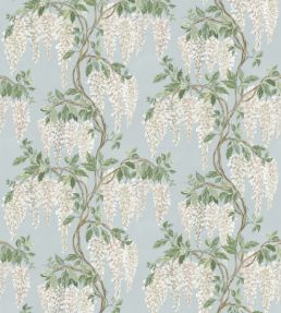 Wisteria Walk Fabric by Nina Campbell Aqua/Green