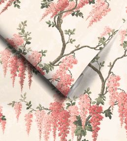 Wisteria Wallpaper by Woodchip & Magnolia Coral Floral