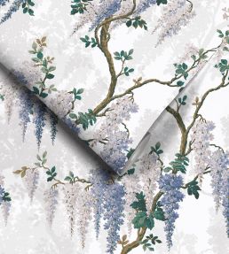 Wisteria Wallpaper by Woodchip & Magnolia Cornflower Blue