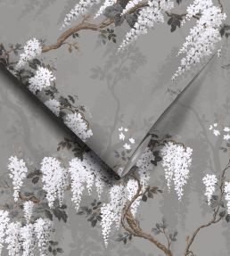 Wisteria Wallpaper by Woodchip & Magnolia Latte/Slate Grey