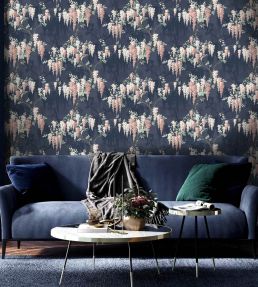 Wisteria Wallpaper by Woodchip & Magnolia Midnight Mint