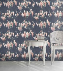 Wisteria Wallpaper by Woodchip & Magnolia Midnight Mint