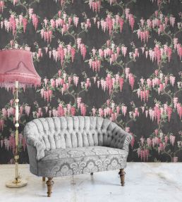 Wisteria Wallpaper by Woodchip & Magnolia Noir Black