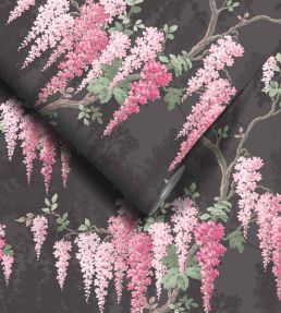 Wisteria Wallpaper by Woodchip & Magnolia Noir Black