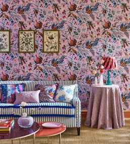 Wonderland Floral Wallpaper by Harlequin Amethyst/ Lapis/Ruby