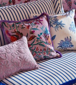 Wonderland Floral Velvet Fabric by Harlequin Amber/Lapis/Ruby