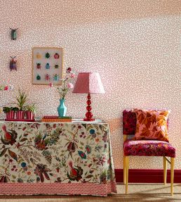 Wonderland Floral Fabric by Harlequin Lapis/Emerald/Carnelian