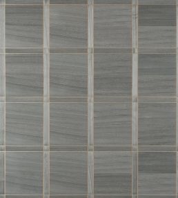 Wood Panel Wallpaper by Thibaut Charcoal and Metallic Gold