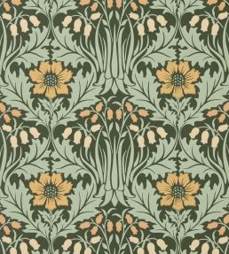 Woodbell & Anemone Wallpaper by Morris & Co Bayleaf/Manilla