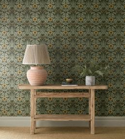 Woodbell & Anemone Wallpaper by Morris & Co Bayleaf/Manilla