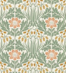 Woodbell & Anemone Wallpaper by Morris & Co Rose/Sage