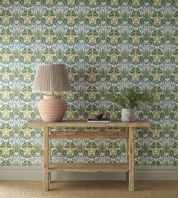 Woodbell & Anemone Wallpaper by Morris & Co Woad/Nettle