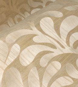 Woodblock Beetle Fern Wallpaper by Moooi Walnut
