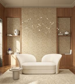 Woodblock Beetle Fern Wallpaper by Moooi Walnut