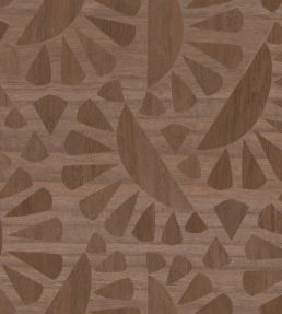 Woodblock Beetle Flora Wallpaper by Moooi Walnut