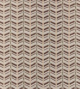 Woodbridge Stripe Fabric by Nina Campbell Chocolate