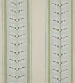 Woodcote Stripe Fabric by Colefax and Fowler Aqua/Green