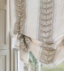 Woodcote Stripe Fabric by Colefax and Fowler Blue/Beige