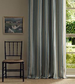 Woodford Stripe Fabric by Morris & Co Teal