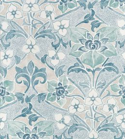 Woodford Wallpaper by Thibaut Spa Blue