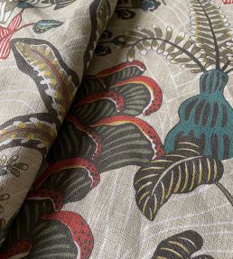 Woodland Floor Fabric by Josephine Munsey Stone and Teal