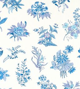 Woodland Floral Fabric by Harlequin Lapis/Amethyst/Pearl