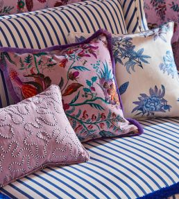 Woodland Floral Fabric by Harlequin Lapis/Amethyst/Pearl