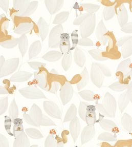 Woodland Friends Wallpaper by Casadeco Gris Duvet