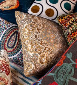 Woodland Paisley Fabric by Mulberry Home Indigo