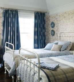 Woodland Tree Fabric by Morris & Co Grey Blue/Ivory