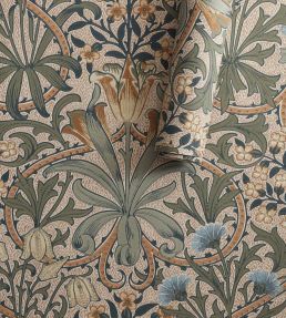 Woodland Weeds Wallpaper by Morris & Co Bayleaf/Wheat