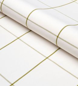 Woodman Check Fabric by Schumacher Olive