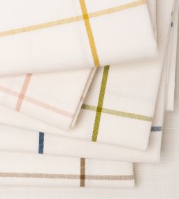 Woodman Check Fabric by Schumacher Straw