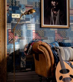 Woodstock Boro Wallpaper by MINDTHEGAP Blue Red