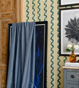 Woodstock Denim Fabric by MINDTHEGAP Blue